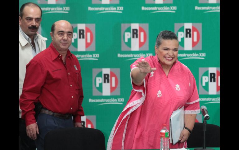 La dirigente nacional del PRI, afirmó que sus candidatos obtuvieron un triunfo contundente en los comicios. EL UNIVERSAL  /