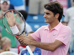 Roger Federer desteja tras vencer al ruso Nikolay Davydenko. EFE  /