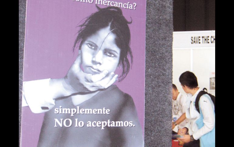 En el Segundo Congreso Latinoamericano sobre tráfico de personas hubo una exposición de carteles sobre el tema. EL UNIVERSAL  /