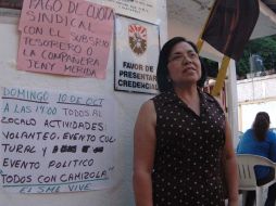 La señora María Andrea Díaz, ex empleada de Luz y Fuerza del Centro ha tenido que cambiar hábitos para poder subsistir. EL UNIVERSAL  /