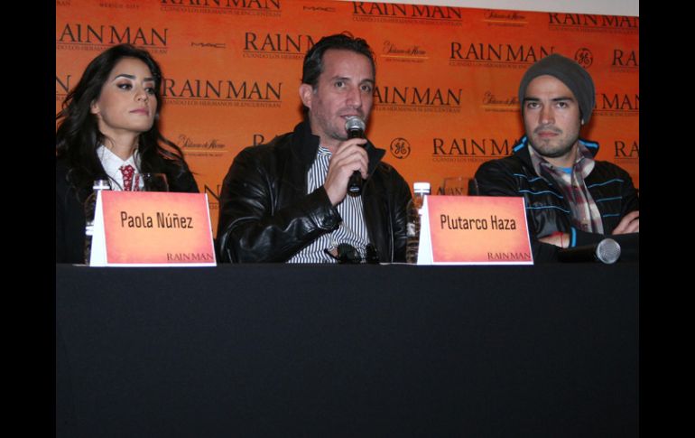 Paola Núñez, Plutarco Haza y Alfonso Herrera. EL UNIVERSAL  /