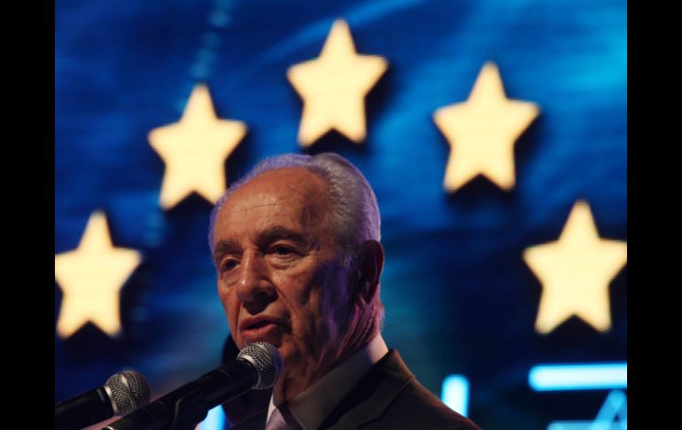 Shimon Peres, en el EFI (European Friends of Israel), en discurso por la paz entre Israel y Palestina. AFP  /