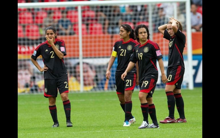 Jugadoras de la Selección Mexicana, durante partido del Mundial Femenil Alemania 2011 contra Japón. MEXSPORT  /