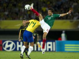 Erick Torres de México (D), durante juego de semifinal contra Brasil, de la Copa del Mundo Sub-20 Colombia 2011.MEXSPORT  /