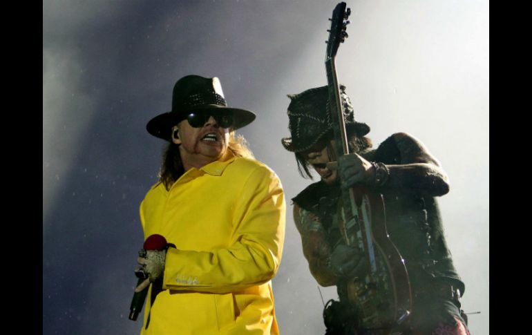 Axl Rose, vocalista de Guns N' Roses, durante el concierto que ofreció la banda en Rock in Rio. EFE  /