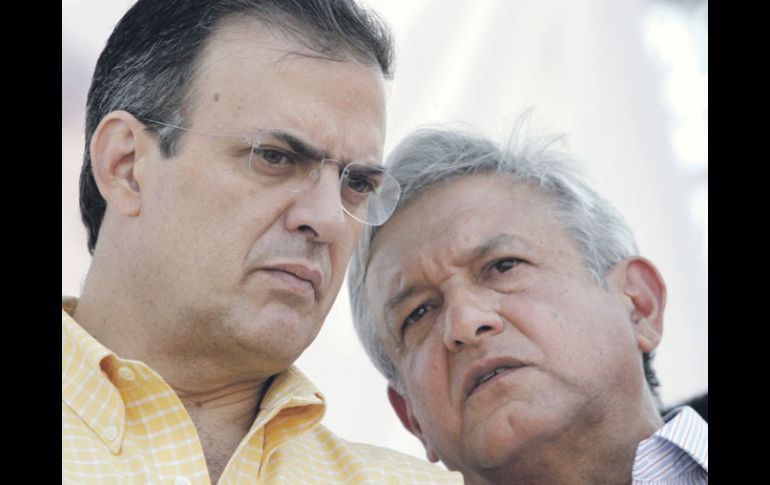 Marcelo Ebrard y López Obrador se disputan la candidatura de su partido para la Presidencia de la República en 2012. EL UNIVERSAL  /