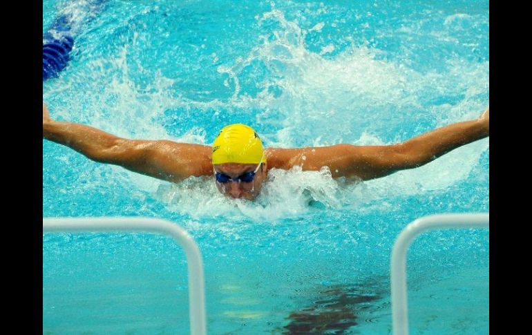 El nadador Ian Thorpe durante los 100 metros libres del Campeonato del Mundo. AFP  /