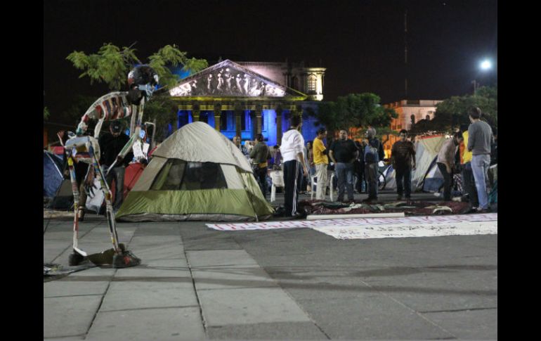 El movimiento se quedará toda la noche en Plaza Liberación.  /
