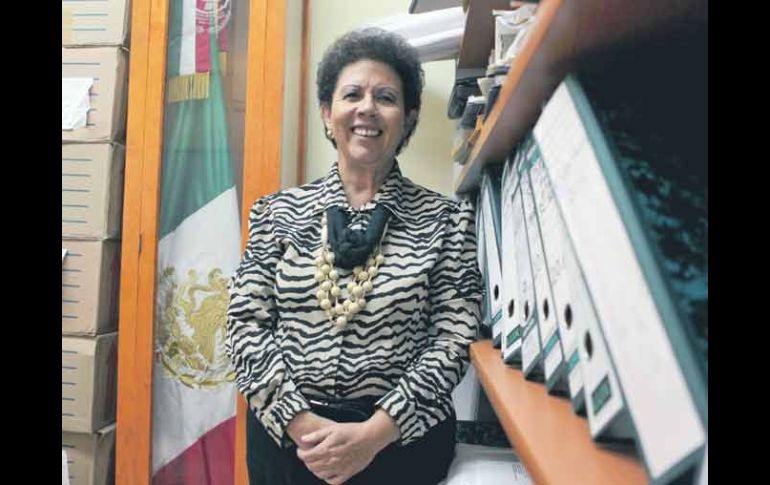 Marisela Gómez, en su oficina del edificio de la Dirección de Seguridad Pública de Tlajomulco.  /