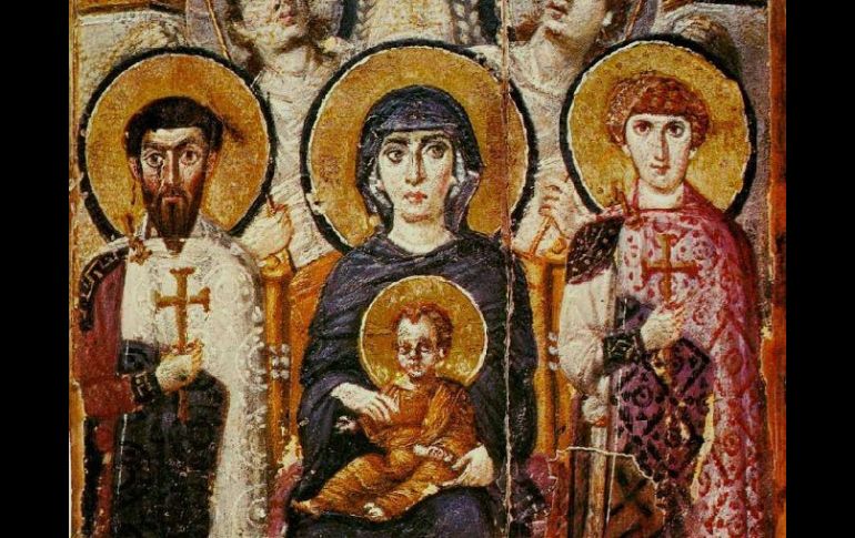 Pintura bizantina del Siglo VII que gracias a la técnica de encáustica conserva su colorido. ESPECIAL  /
