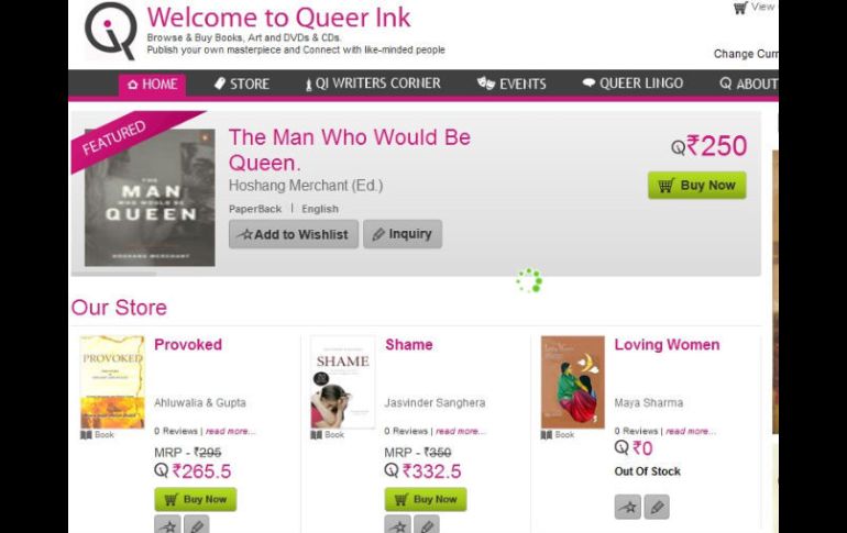 Queer Ink comenzó como una librería virtual enfocada al público homosexual. ESPECIAL  /
