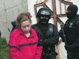 CAPTURA. Jacqueline Gálvez fue detenida el viernes junto a cinco personas más en una casa de seguridad en el Estado de México. NTX  /