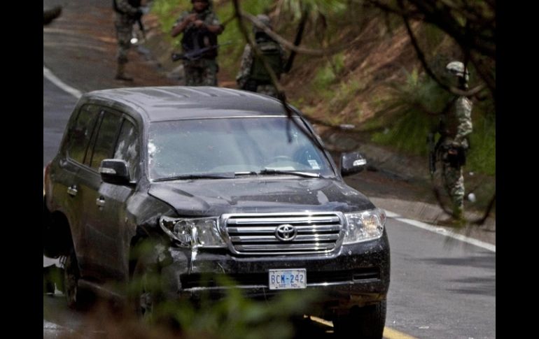 Los funcionarios viajaban en la carretera México-Cuernavaca cuando recibieron la agresión. AP  /