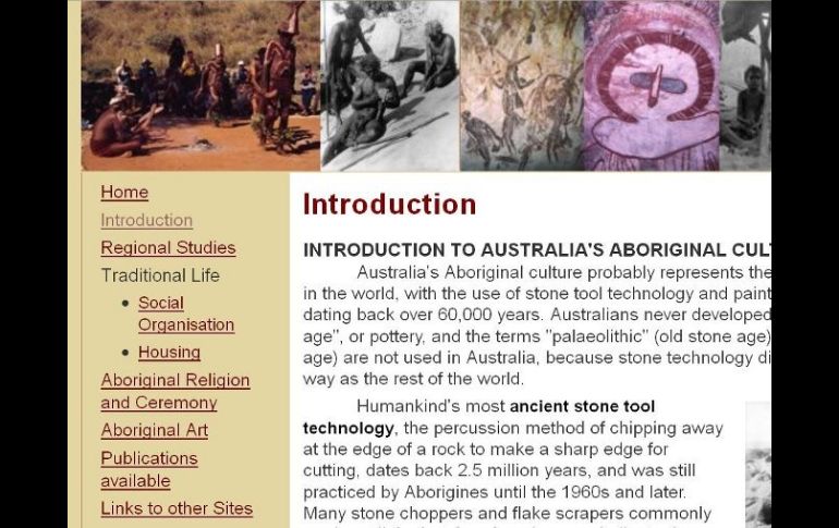 La página australiana dedicada a la preservación de su cultura: Un ejemplo a seguir. ESPECIAL  /