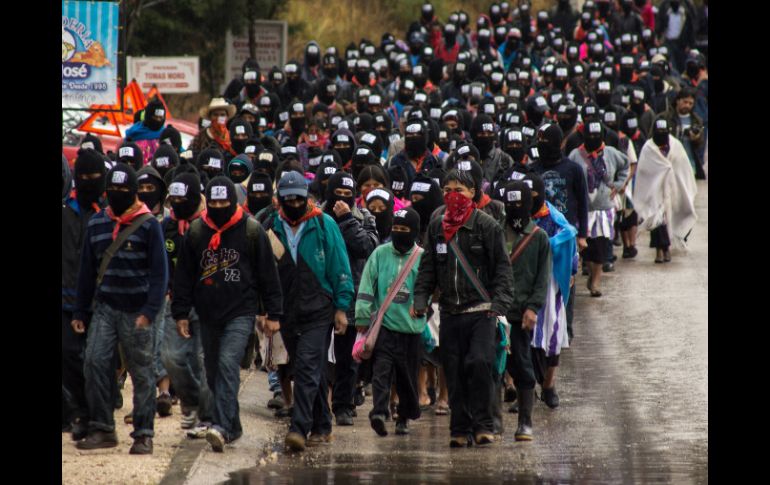 Integrantes del EZLN realizaron marchas pacíficas el 21 de diciembre. ARCHIVO  /