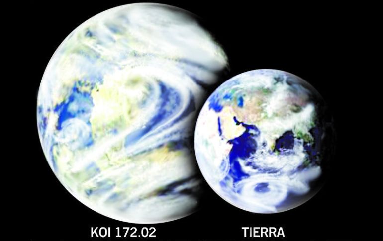 La temperatura de KOI 172.02, aunque menor que la de nuestro planeta, permitiría todos los estados del agua en su superficie.  /