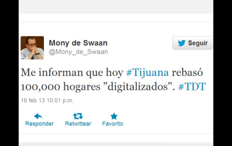 El titular de la Comisión dio a conocer la cifra en Twitter. TOMADA DE @Mony_de_Swaan  /