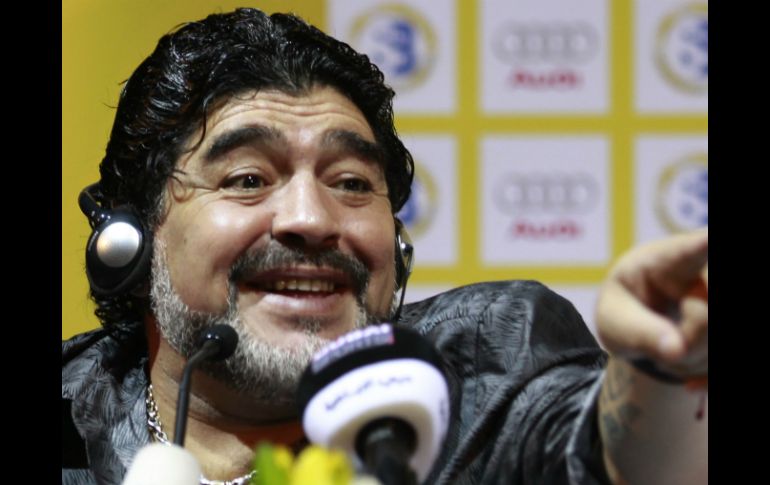 Diego Armando Maradona explota contra la situación del club en el que militó hace años. ARCHIVO /