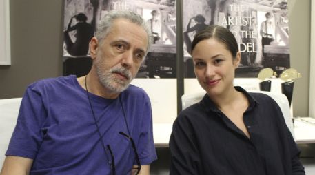 Fernando Trueba, junto a la actriz Aída Folch durante la presentación de ''El artista y la modelo'' en Nueva York. EFE /