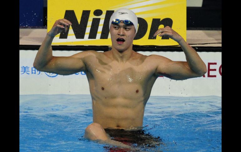 Yang consigue de nuevo ser el mejor nadador del mundo. AFP /