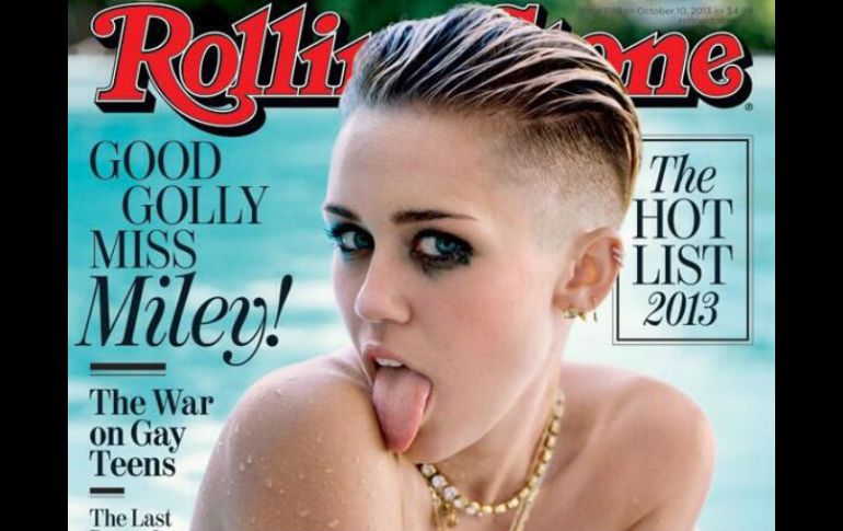 Miley Cyrus posa desnuda para revista musical. ESPECIAL /