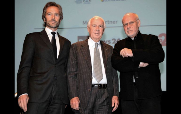 El director artísitco del Festival de Cine de Roma (d), el presidente del Festival (c) y el director general (i). EFE /