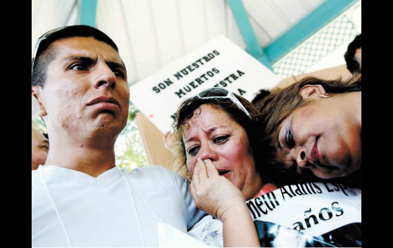 Familiares de Marisela Escobedo. La activista fue asesinada cuando protestaba por la liberación del hombre que mató a su hija.  /
