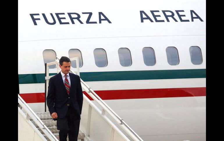 El avión presidencial TP-01 arribó a la Ciudad de México con el Presidente Enrique Peña Nieto a bordo. ARCHIVO /
