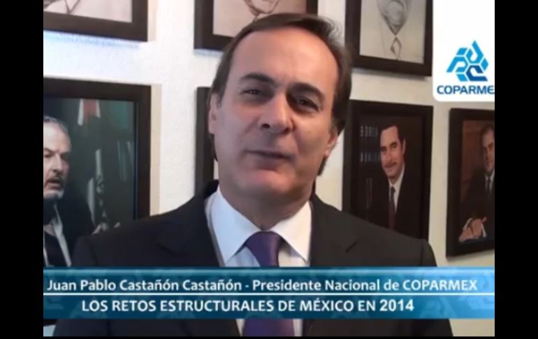 Juan Pablo Castañón Castañón, titular de la Coparmex, pide respetar los principios de solidaridad y subsidiariedad. ARCHIVO /