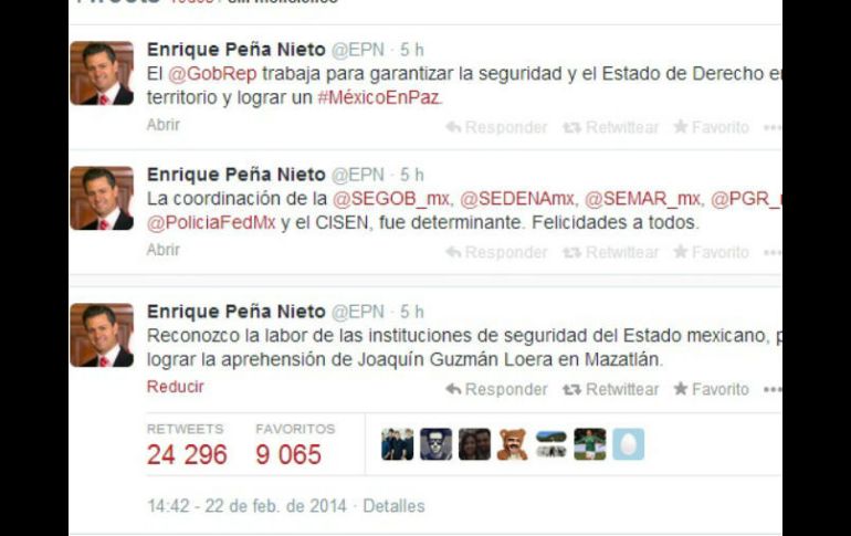 Imagen del Twitter de Peña Nieto. ESPECIAL /