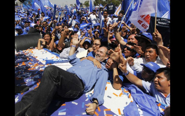 Gustavo Madero contiende por su reelección a la dirigencia nacional del PAN. ARCHIVO /
