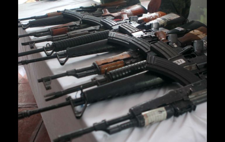 Las regiones con mayor número de aseguramiento de armas son Reynosa, Matamoros, Nuevo Laredo y Río Bravo. ARCHIVO /