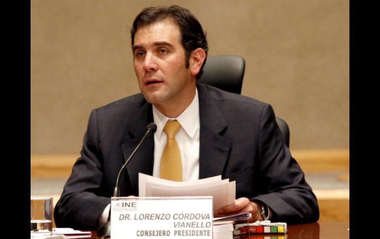 Lorenzo Córdova, presidente del Instituto Nacional Electoral. NTX /