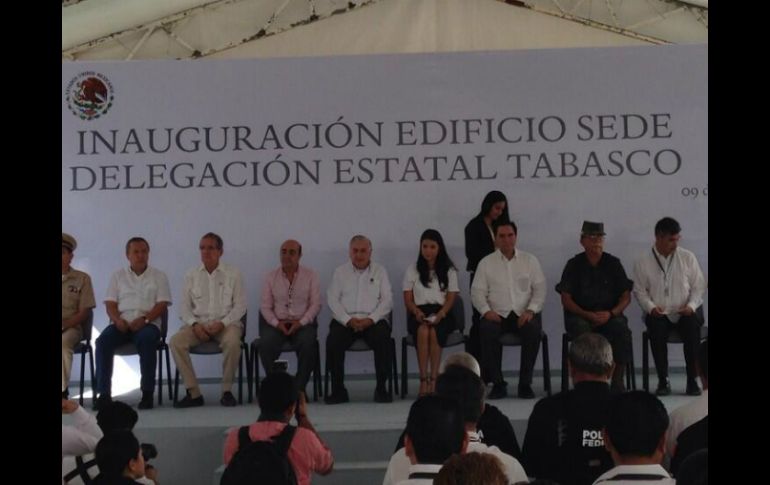 Murillo Karam inaugura las nuevas instalaciones de la dependencia en Villahermosa, Tabasco. TOMADA DE @PGJTabasco  /