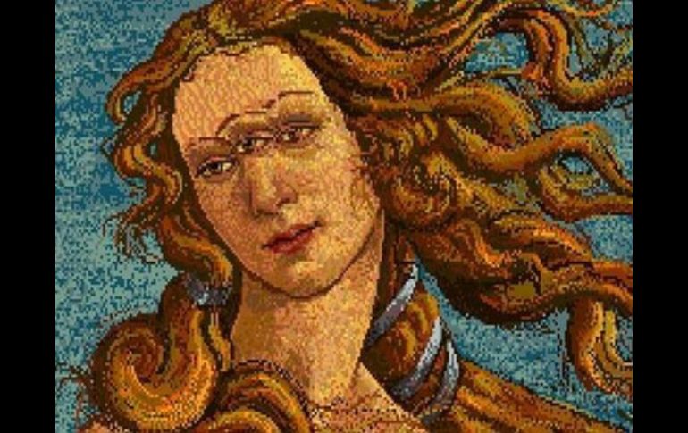 Entre las imágenes se encuentra la versión de la obra 'El nacimiento de Venus', de Botticelli, pixelada. ESPECIAL /
