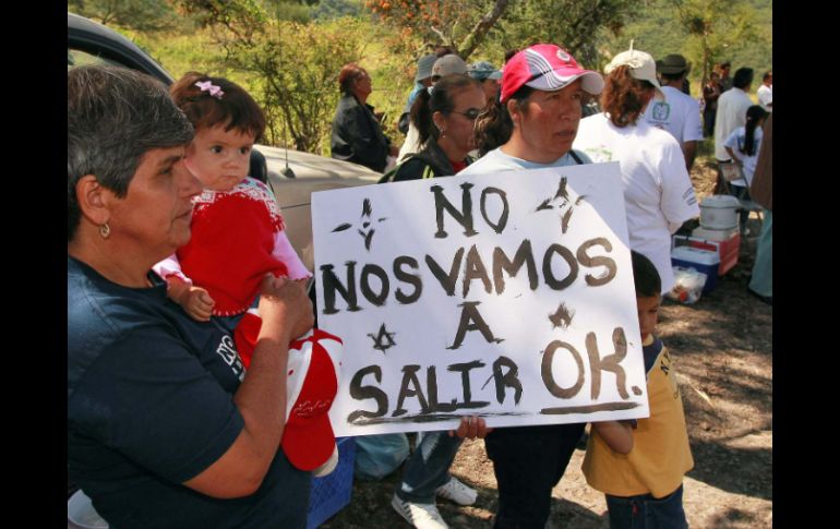 Habitantes de 'Temaca' se oponen a la construcción de la presa El Zapotillo. ARCHIVO /