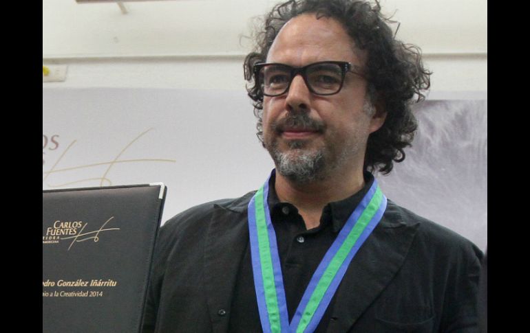 Iñárritu recibe la medalla a la creatividad 'Carlos Fuentes'. NTX /