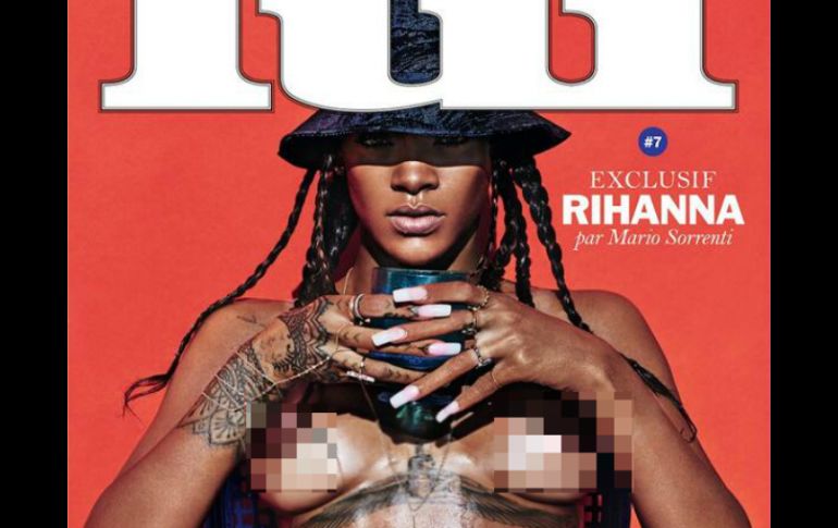 La cantante aparece mostrando los pechos en el cover de la revista francesa ‘Lui’. ESPECIAL /