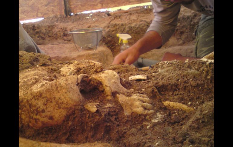 Un grupo de arqueólogos encuentra la Tumba de Tiro al sur de Zacatecas, en el municipio de Valparaíso. ESPECIAL /