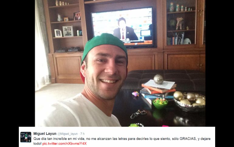 Miguel Layun fue uno de los jugadores que mostró su agradecimiento en las redes sociales. ESPECIAL /