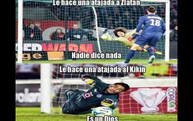 En redes sociales circulan ''memes'' con la disputa de entre Corona y Ochoa como titular de la Selección mexicana para Brasil 2014. ESPECIAL /