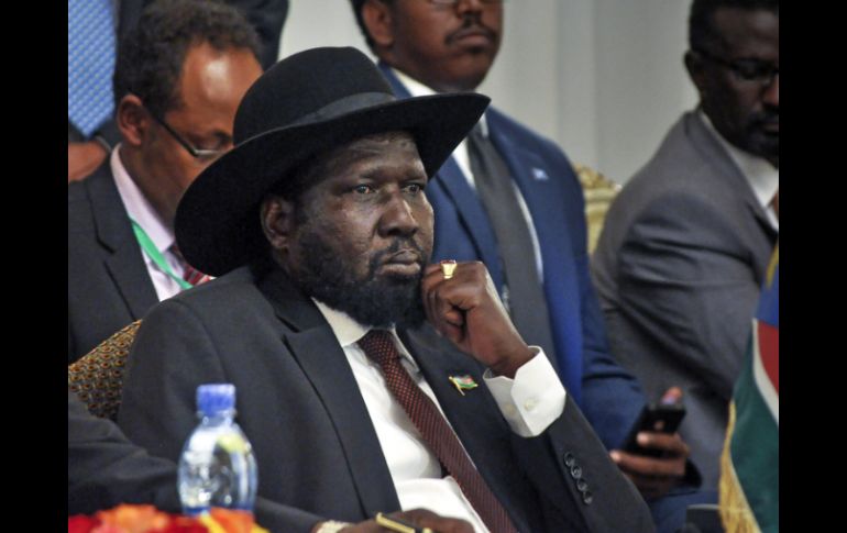 El presidente de Sudán del Sur, Salva Kiir participa en una reunión del proceso de paz en Adis Ababa. EFE /