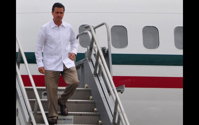 De acuerdo con el programa oficial, el Presidente mexicano estará de vuelta en la Ciudad de México a las 14:30 horas. ARCHIVO /