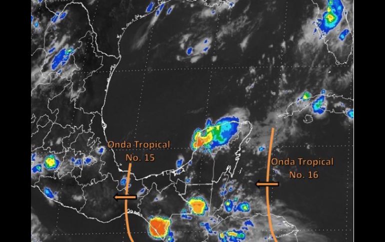 La onda tropical 16 incrementará condiciones de humedad y vientos en centro y sur de Tabasco y Chiapas. TOMADA DE @conagua_clima  /