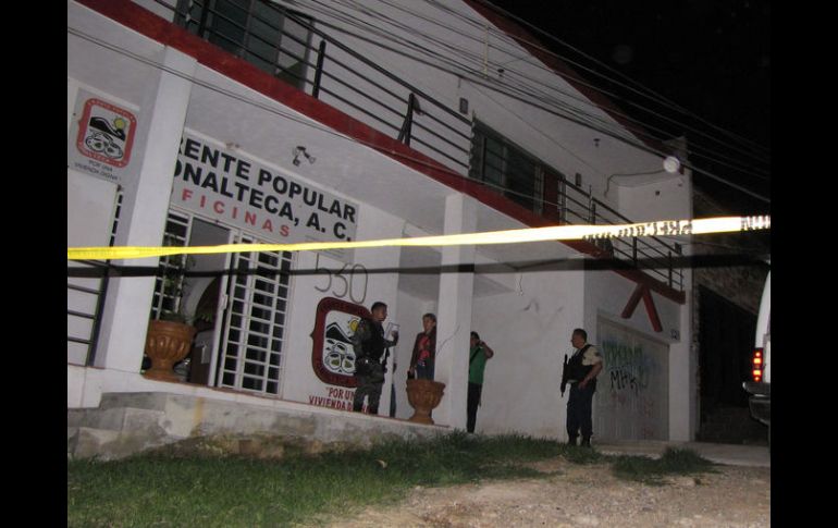 El homicidio tuvo lugar en unas oficina del Frente Popular Tonalteca AC, en Tonalá.  /
