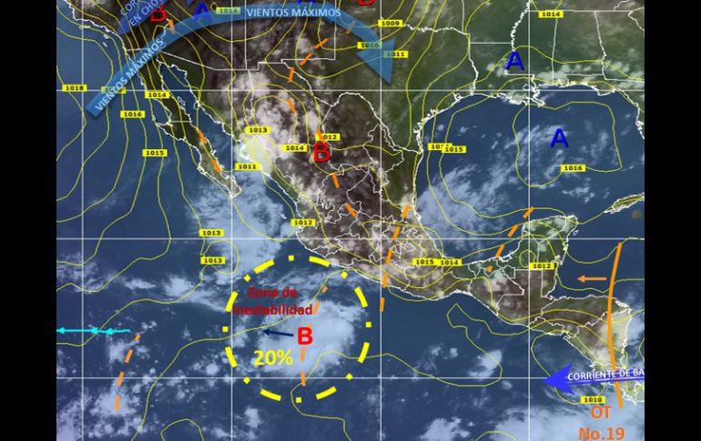 La onda tropical 19 mantendrá potencial de lluvias moderadas en regiones del país. TOMADA DE @conagua_clima  /