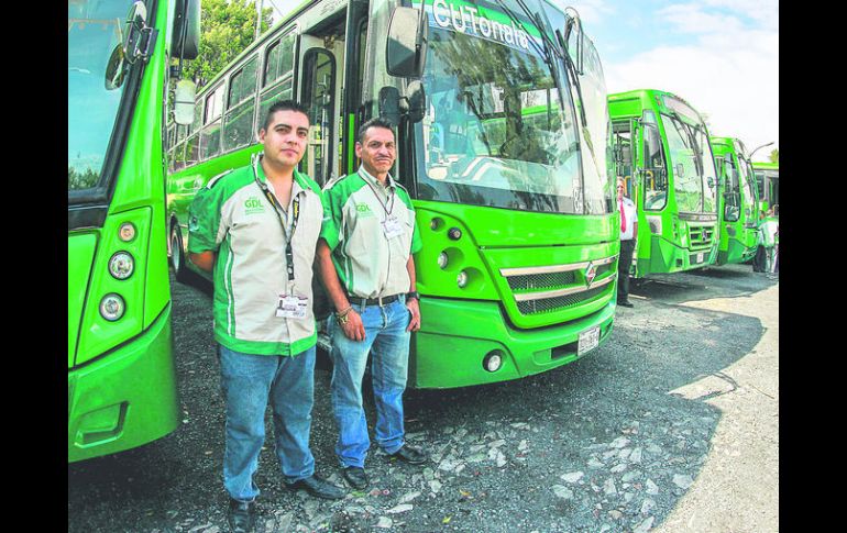 De estreno. Ayer iniciaron operaciones 50 nuevas unidades del transporte público en la Zona Metropolitana de Guadalajara.  /