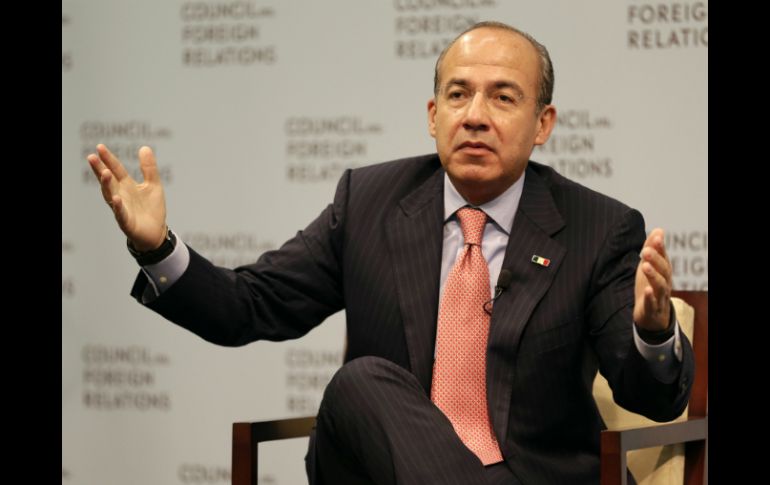 Felipe Calderón defiende la labor de su gobierno en el ámbito de la seguridad. AP ARCHIVO /
