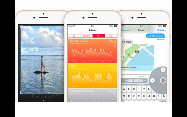 El iOS 8 se enfoca en traer múltiples nuevas funciones, algunas de ellas muy esperadas por el público. ESPECIAL  apple.com.  /