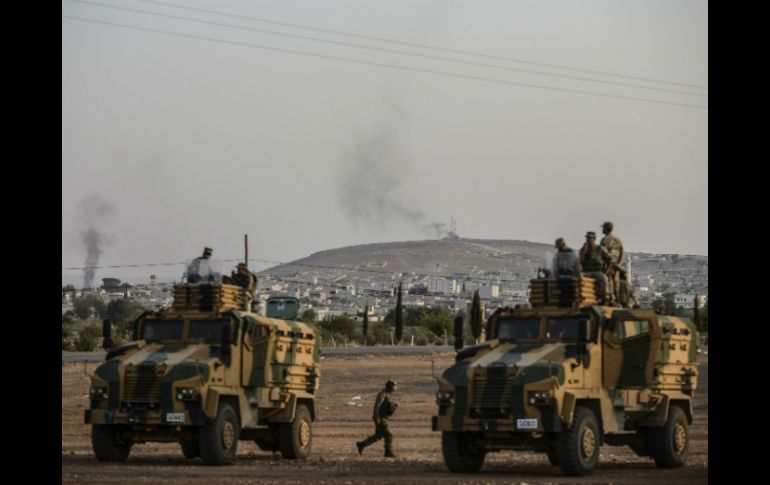 El grupo islamista avanza sobre la ciudad siria de Kobane. AFP / B. Kilic